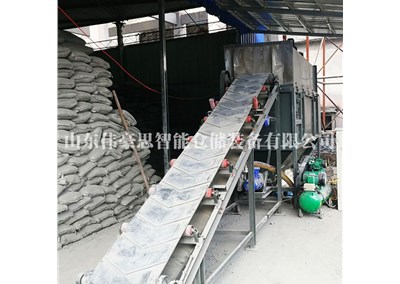 水泥自動(dòng)拆袋投料設(shè)備 編織袋自動(dòng)破袋機(jī)現(xiàn)場