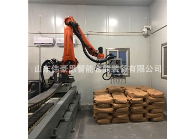 膨潤(rùn)土粉視覺拆垛機(jī) 拆垛機(jī)器人非標(biāo)定制