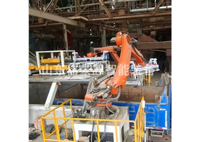 袋裝白炭黑裝車機械手 全自動裝車機作業(yè)現(xiàn)場
