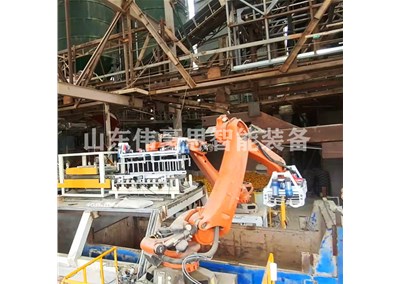 袋裝片堿裝車機械手 全自動裝車機現(xiàn)場