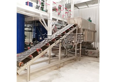 工業(yè)鹽自動破袋卸料機 自動拆包設備現(xiàn)場展示
